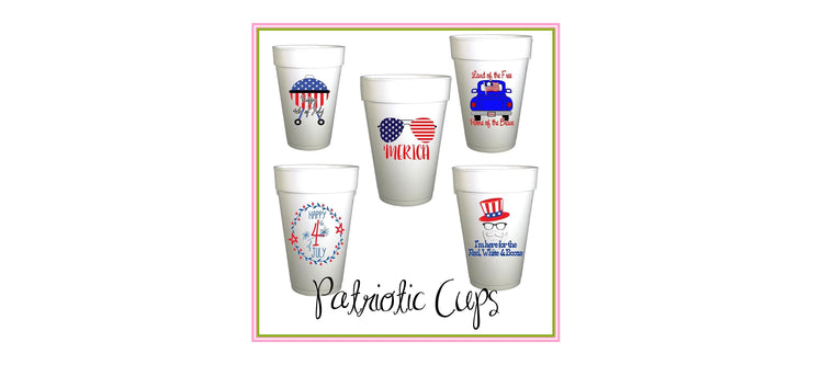 4th of July Patriotic Cups