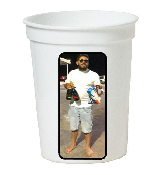 Personalized Photo Stadium Cups - Custom Party Favors | Full Color Monogrammed Cups