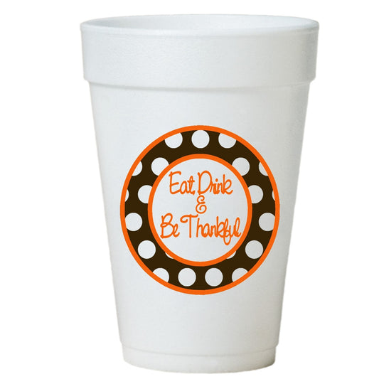 Thanksgiving Styrofoam Cups - 16oz Festive Disposable Drinkware for Holiday Party