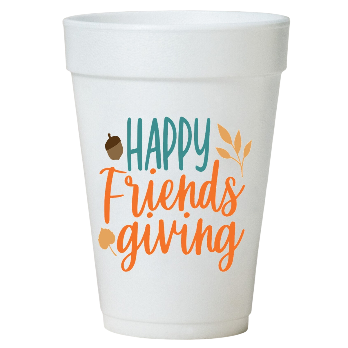 Thanksgiving Styrofoam Cups - 16oz Foam Cups for Friendsgiving Party Supplies