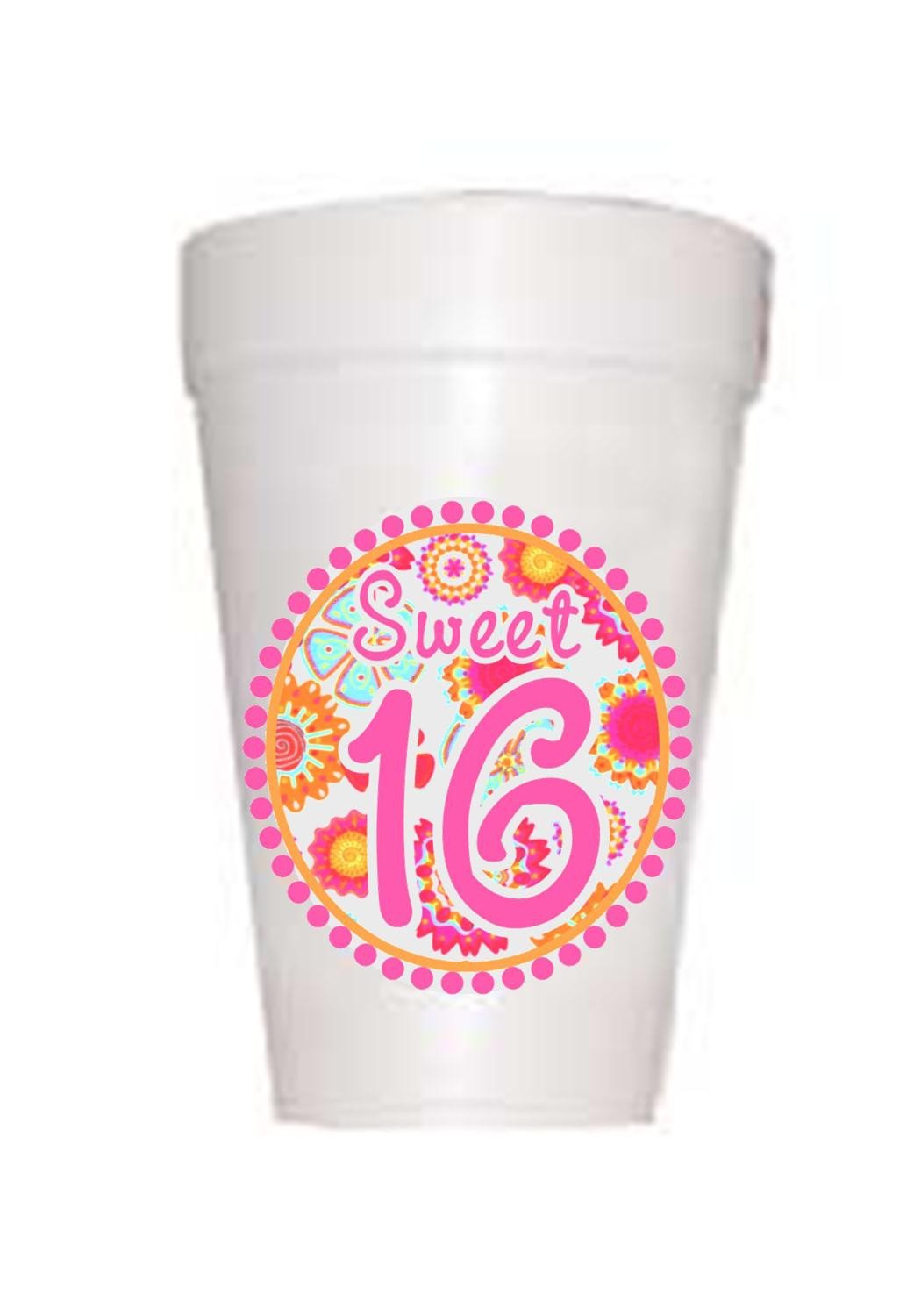 16 oz. Styrofoam Cups, Personalized Styrofoam Cups