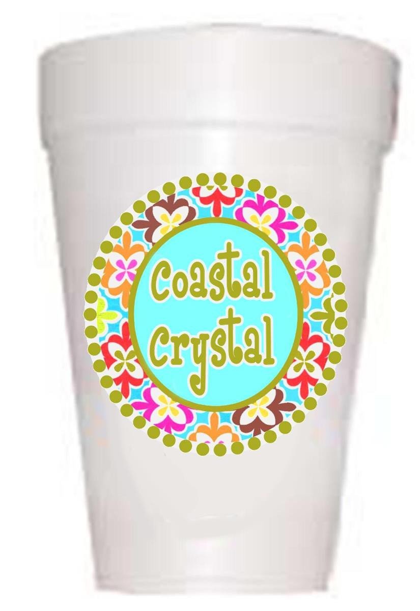 Coastal Crystal Cups - Preppy Mama