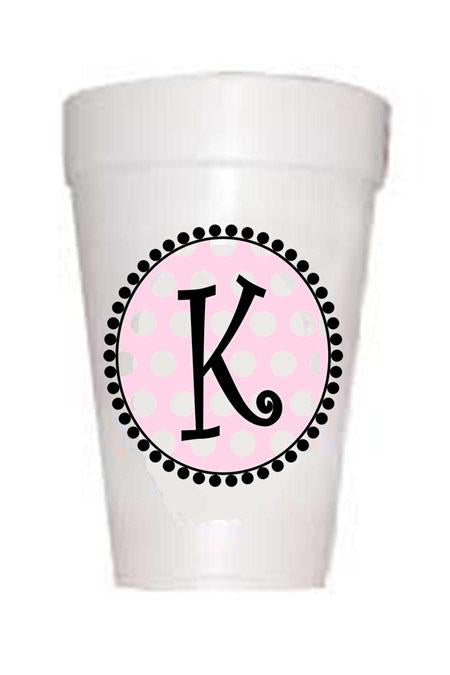 Pink Dot Initial Cups