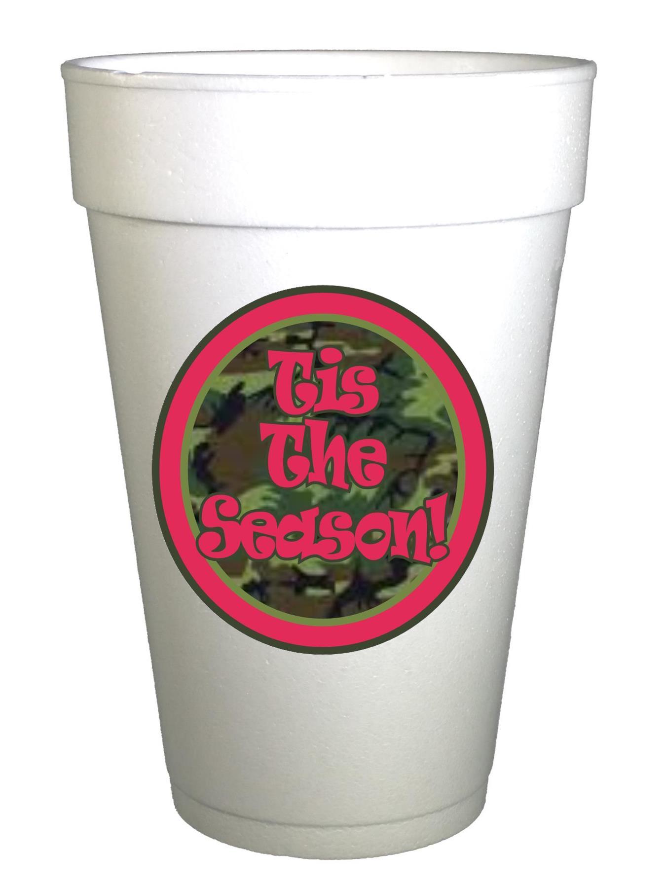 'Tis the Season Camo Red Christmas Cups - Preppy Mama