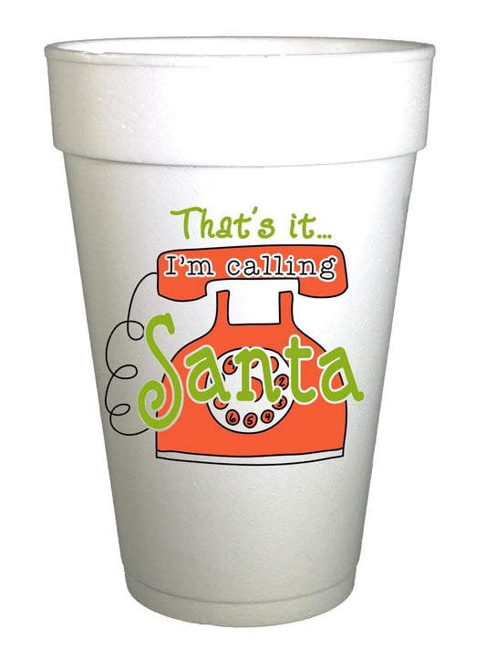 Calling Santa Christmas Cups - Preppy Mama