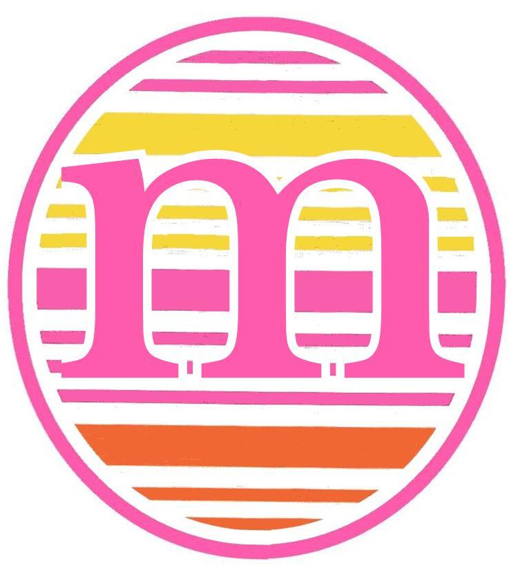 Summer Stripe Initial Cups