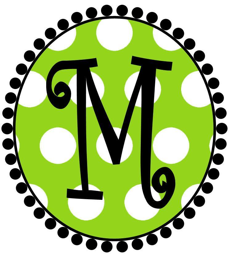 Lime Dot Initial Cups