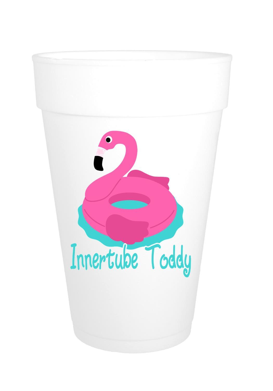 flamingo inner tube cups