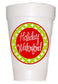 Holiday Waterford Styrofoam Cups--10ea/16oz Styrofoam Christmas Party Cups