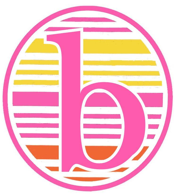 Summer Stripe Initial Cups