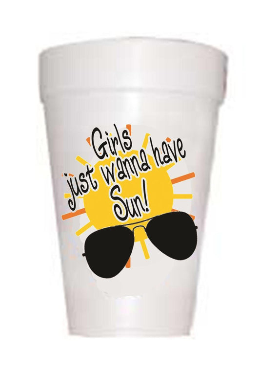Girls Just Want To Have Sun Pool Cups