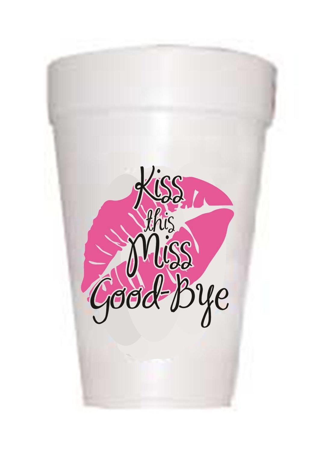 Miss to Mrs Bachelorette Styrofoam Party Cups,Wedding Cups,Preppy Cups