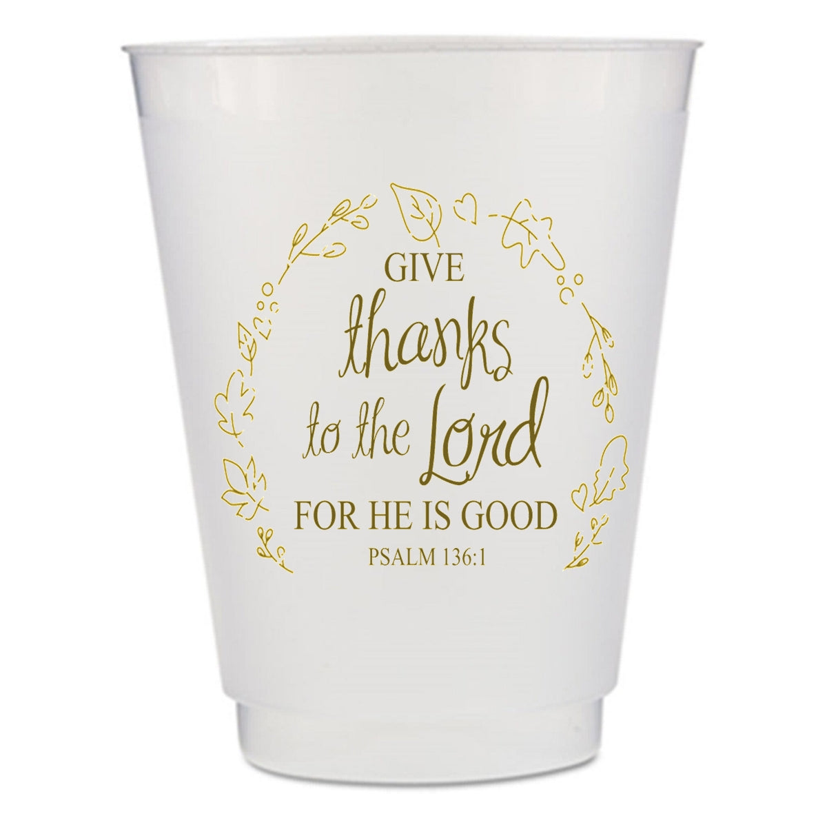 Thanksgiving Party Cups – Frost Flex Shatter Proof 16oz Disposable Fall Cups