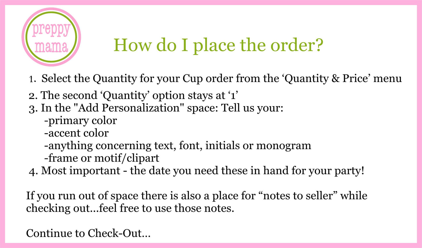 Monogrammed Personalized Cups - Custom Gingham Party Drinkware for Weddings & Showers