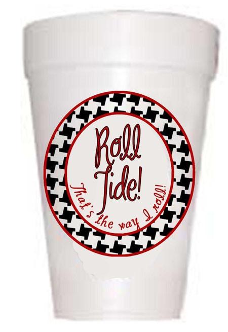 AL Roll Houndstooth Cups - Preppy Mama