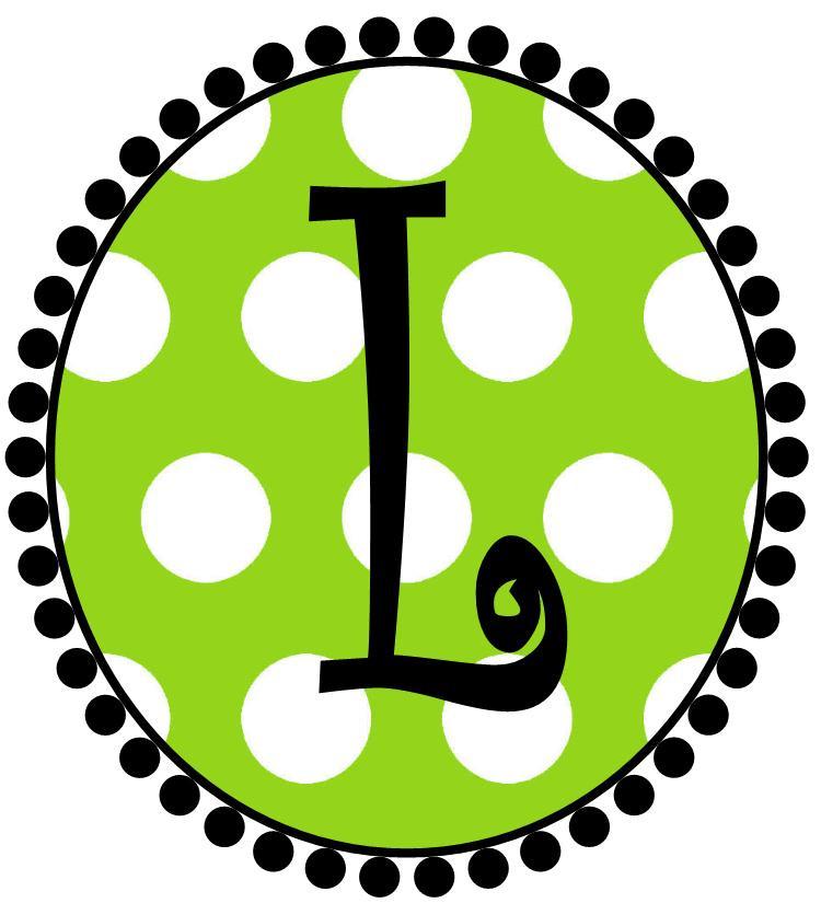 Lime Dot Initial Cups