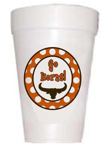 Go Horns texas cups