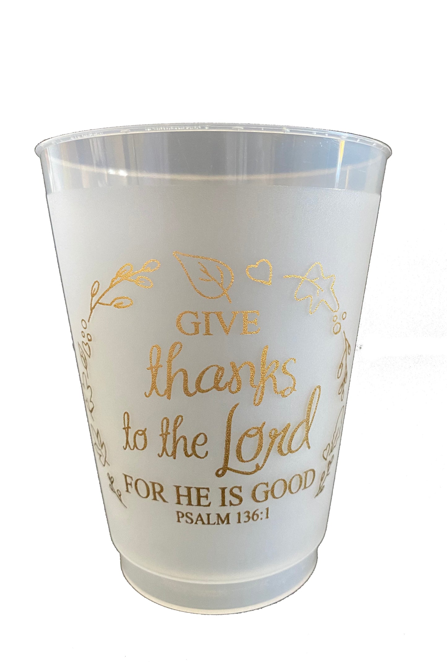 Thanksgiving Party Cups – Frost Flex Shatter Proof 16oz Disposable Fall Cups