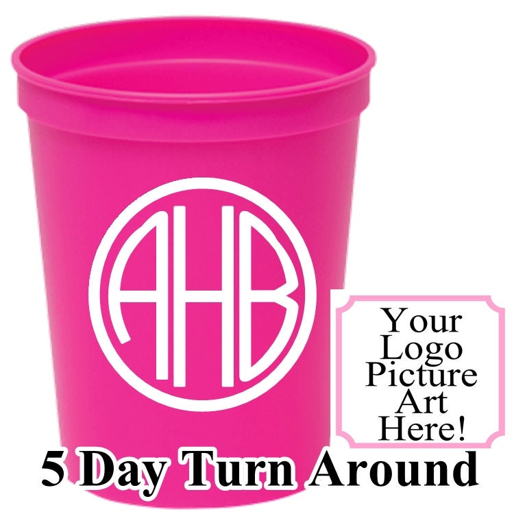 One Color Personalized Custom 16oz Stadium Cup|Stadium Cups for 4th of July| Personalized Wedding Party Cups| Personalized Birthday Cups|