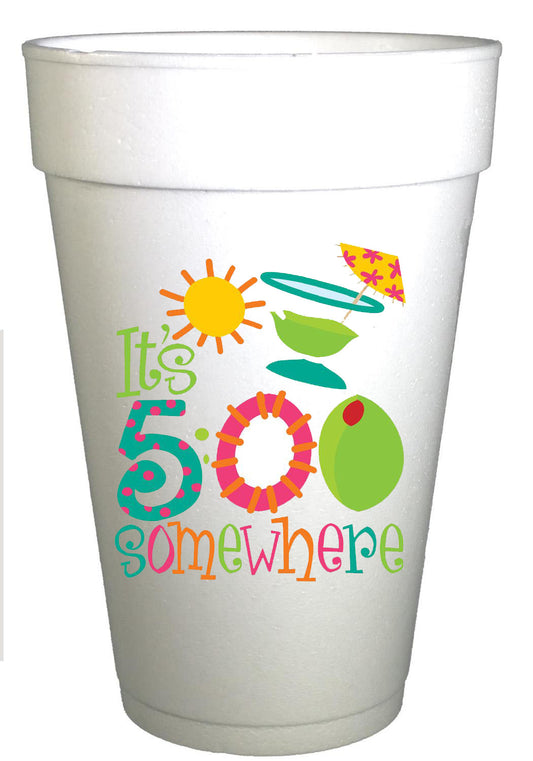 It's Five O'clock Somewhere Cocktail Cups