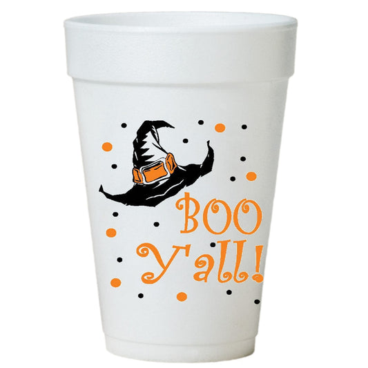 Halloween Party Cups - Styrofoam 16oz Disposable Holiday Drinkware by Preppy Mama