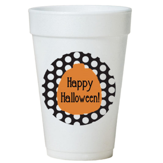 Halloween Party Cups - 16 oz Styrofoam Disposable Halloween Drinkware Sleeves