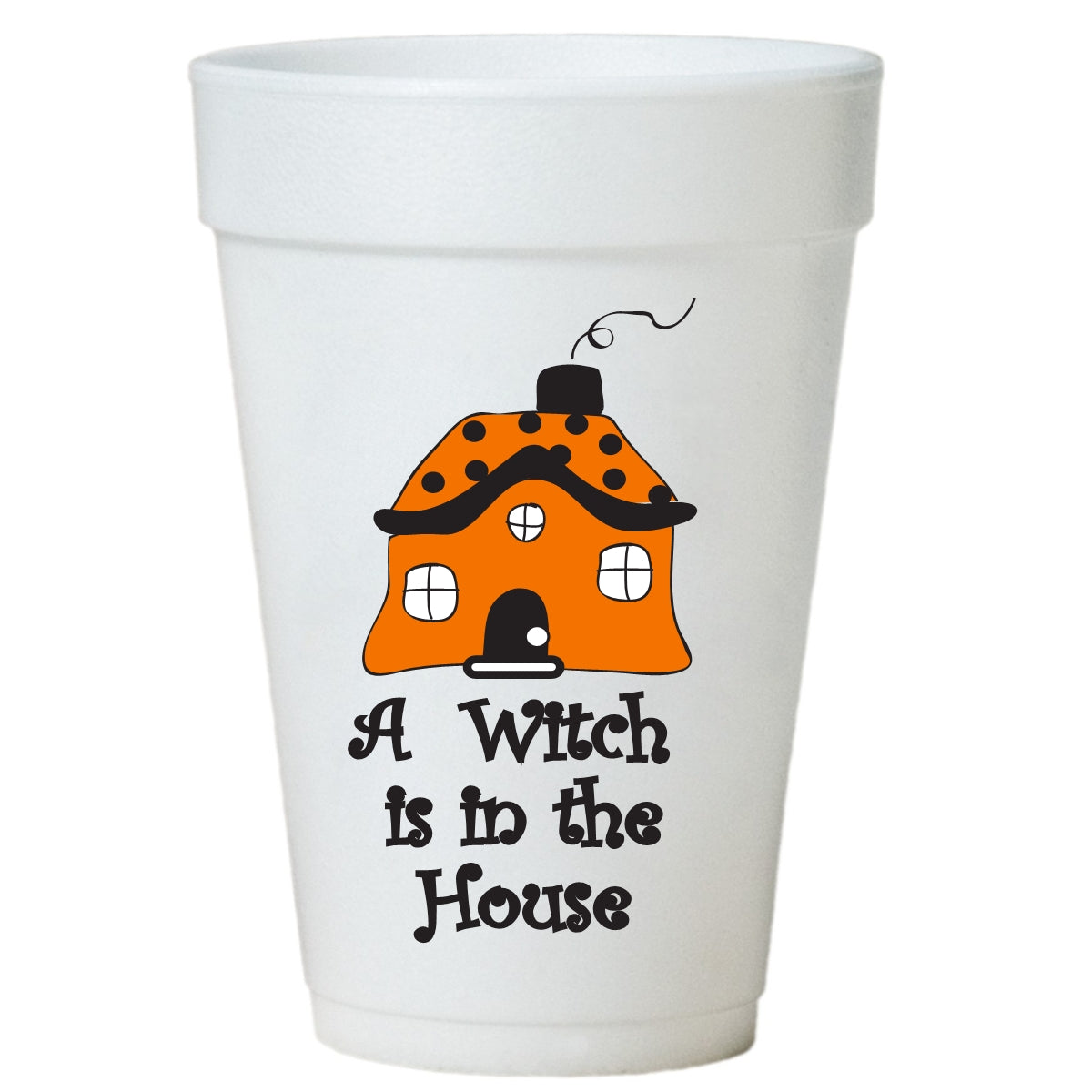 Halloween Party Cups - 16 oz Styrofoam Witch House Disposable Drinkware