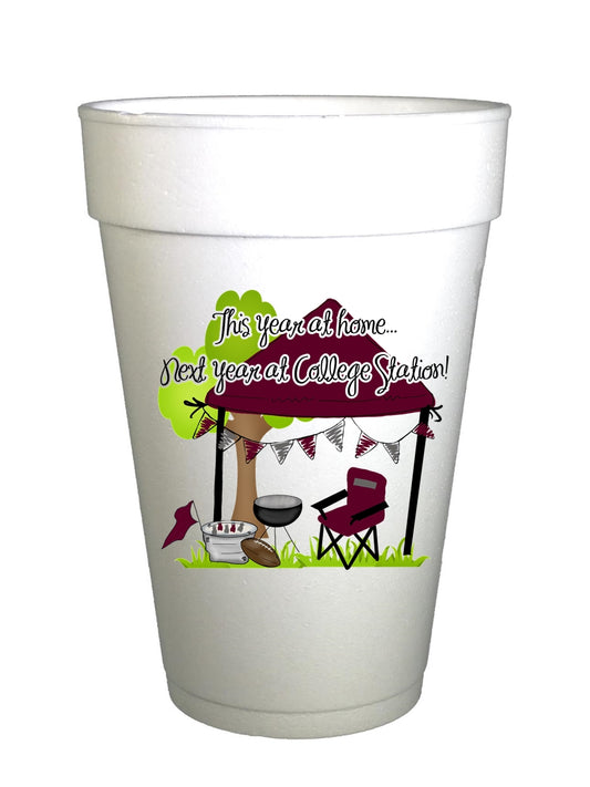 Texas A&M Homegating Cups for Covid Styrofoam Tailgating Cups-Texas Tailgating Cups