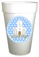 Going to the Chapel Blue Polka Dot Wedding Cups