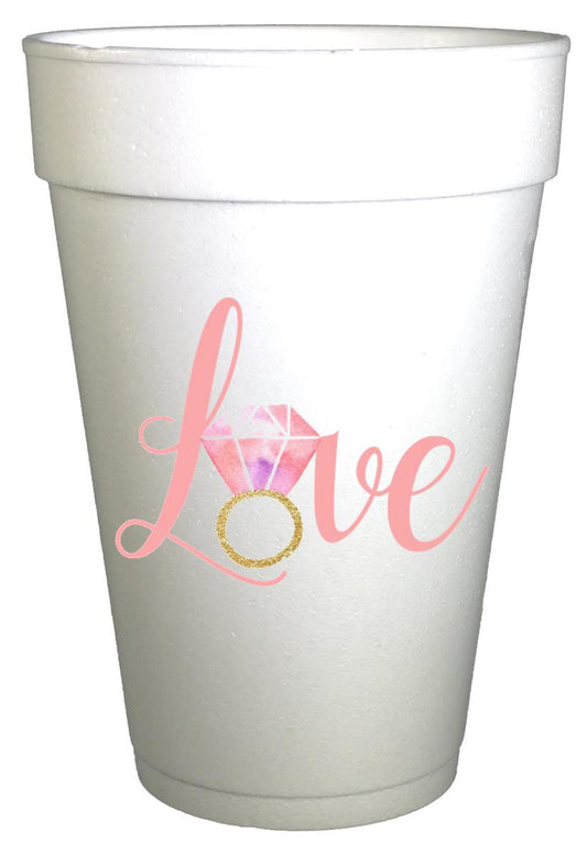 Love Ring Wedding Engagement Party Cups