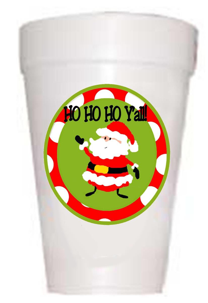 Fun Merry Christmas Y'all Clear Plastic Cups