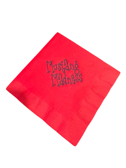 SMU Mustang Madness Party Tailgating Napkins - SMU Tailgating Cups