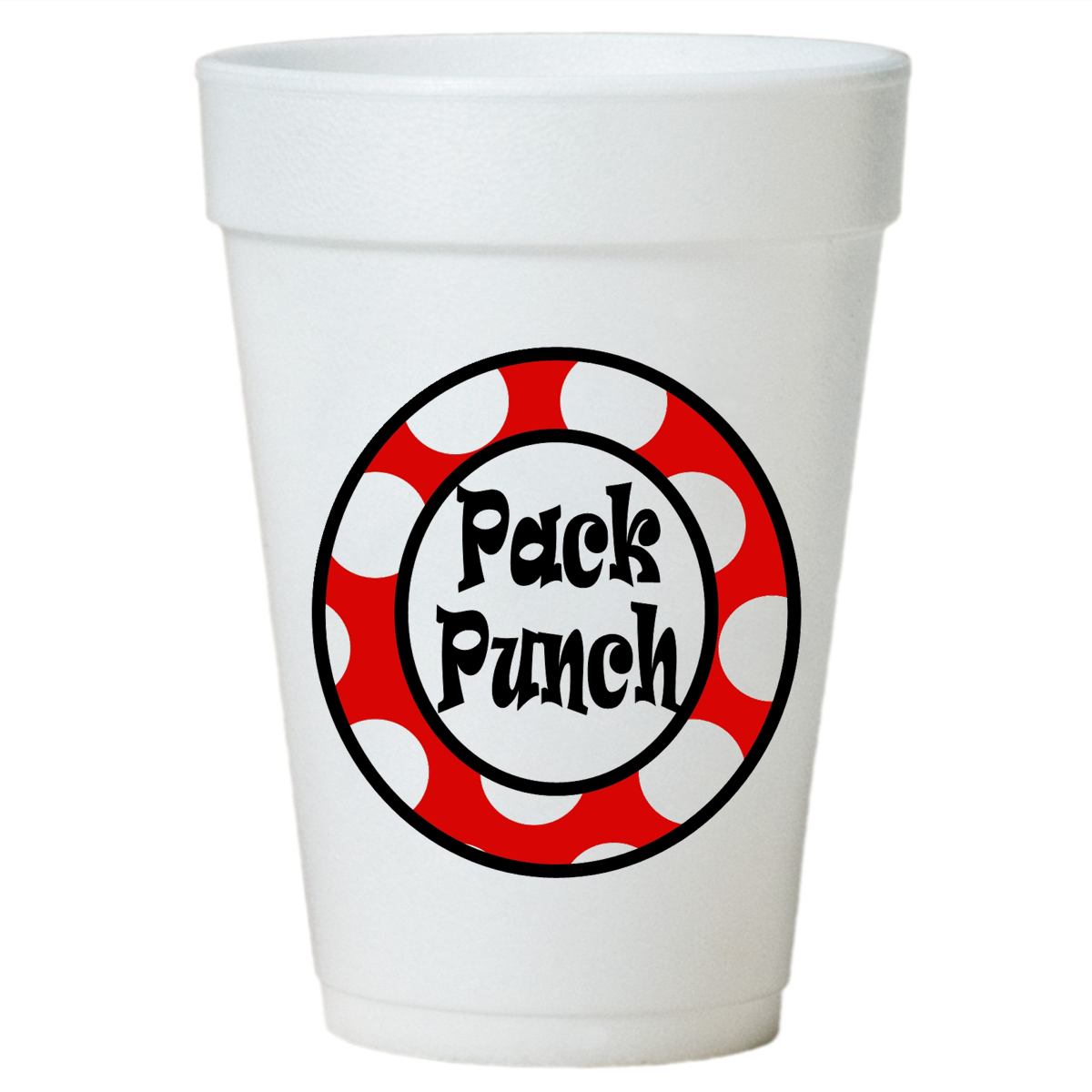 Pack Punch North Carolina  Tailgating Styrofoam Cups - North Carolina Tailgating Cups