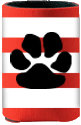 Red White and Dog Paw Print Can Coolers