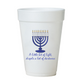 Menorah Hanukkah Cups-10ea/16oz Styrofoam Christmas Party Cups
