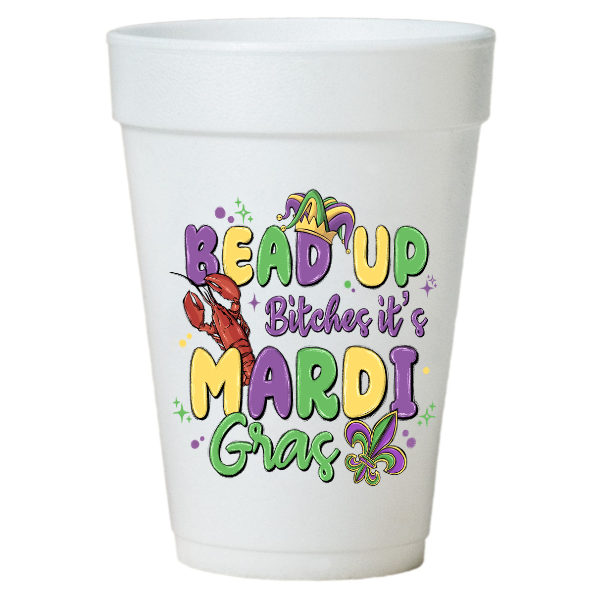 mardi gras party cups