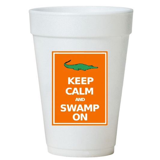 UFL Gators Keep Calm Styrofoam Cups-Florida Tailgating Cups