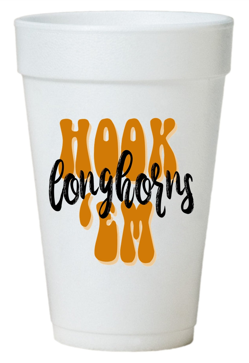 Texas Groovey Texas Hookem Cups Texas Tailgating Cups