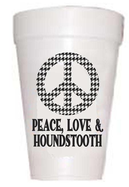 AL Peace Houndstooth Cups - Preppy Mama