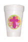 Easter Pink Paisley Cross Styrofoam Cups - Preppy Mama
