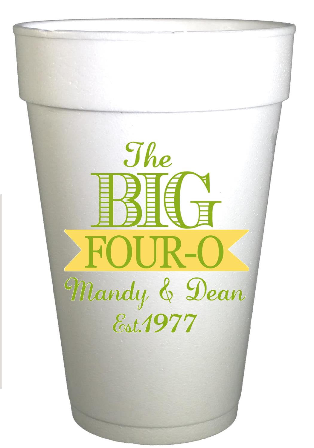 40 Inch Cup Big 40 Birthday Cups - Preppy Cups 16 oz Personalized – Preppy Mama
