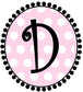 Pink Dot Initial Cups