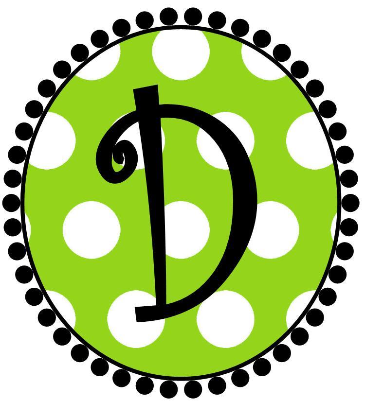 Lime Dot Initial Cups