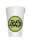 30th Birthday Cups styrofoam in lime with black polka dot 30