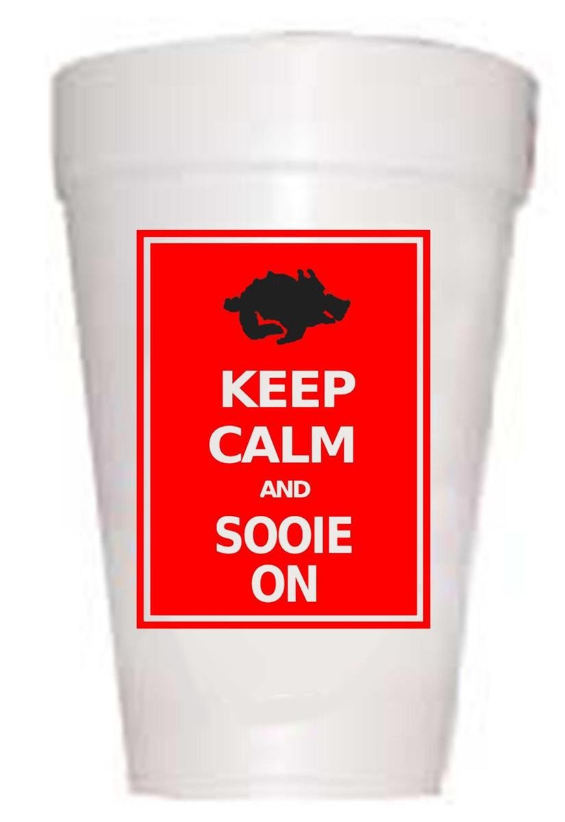 AR Keep Calm Styrofoam Cups - Preppy Mama