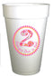 Personalized Birthday Cups – Retro Design Number Party Cups | Custom Styrofoam Drinkware