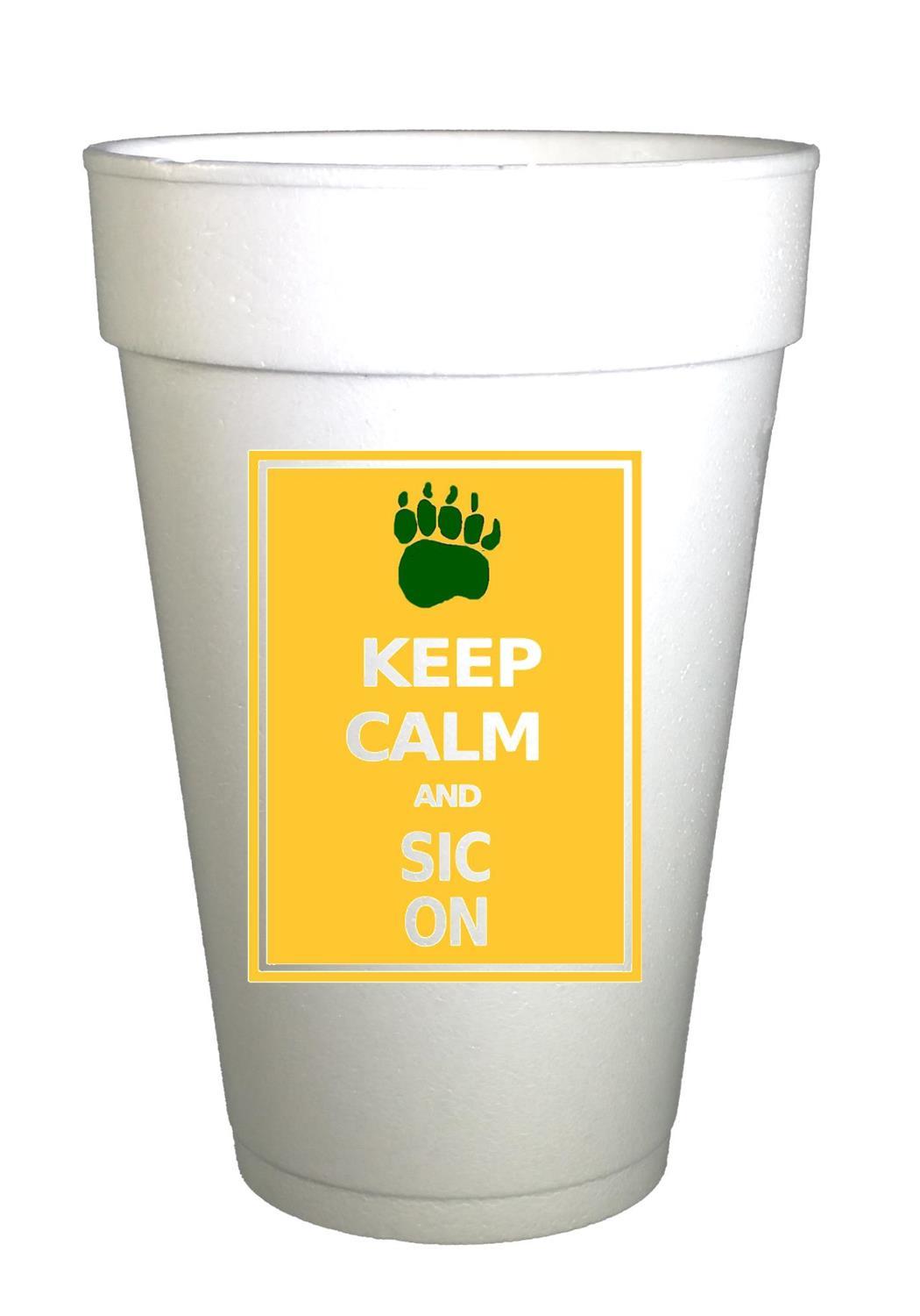 BAY Bears Keep Calm Styrofoam Cups - Preppy Mama