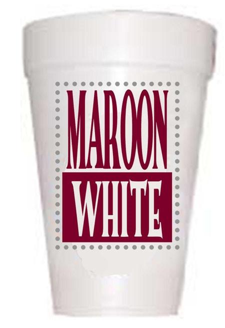 maroon and white 