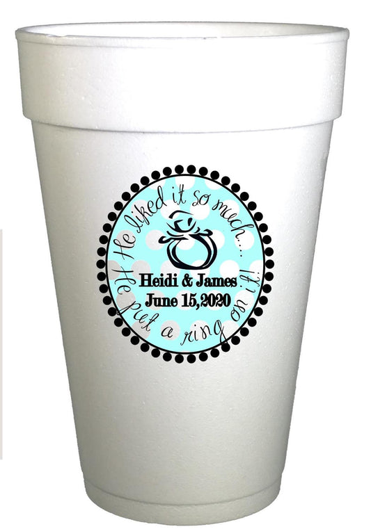 Personalized Engagement Cups - Custom Party Drinkware | Put A Ring On It Cups