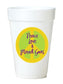Mardi Gras Peace and Love styrofoam Cups